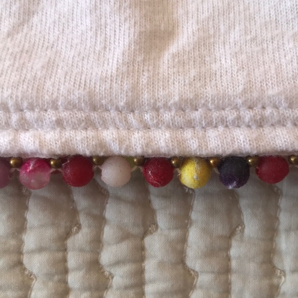 BLOOMINGDALES White tank w colorful pompoms!!! - Picture 2 of 4